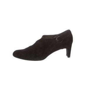 Stuart Weitzman black suede ankle booties